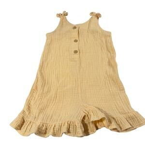 Modern Moments Toddler Girl 5T Yellow Romper 100% Cotton